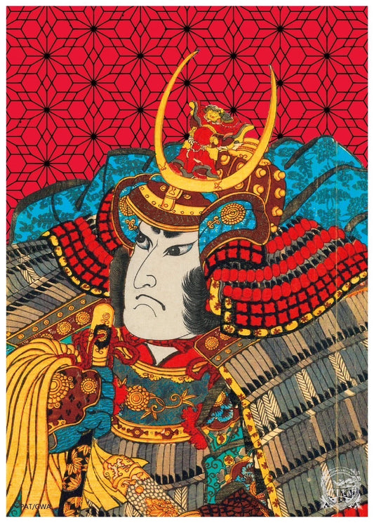 The Loyal General, Samanosuke Takeda - Kuniyoshi Utagawa - Red